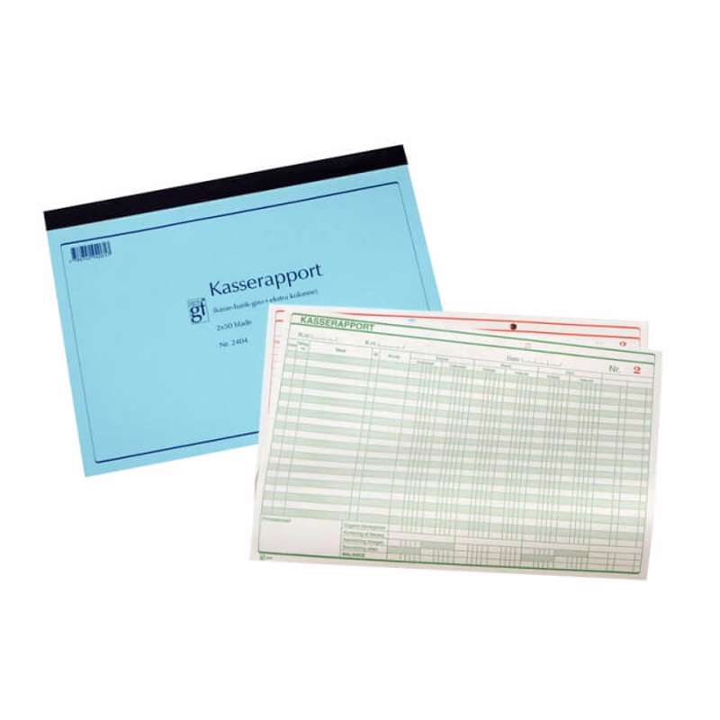 Kasserapport 2405 kasse-bank- giro + ekstra kolonne