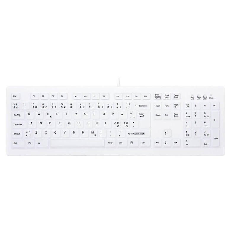 Tastatur Cherry AK-C8100 vandtæt IP68 Hygiejnisk USB Nordisk