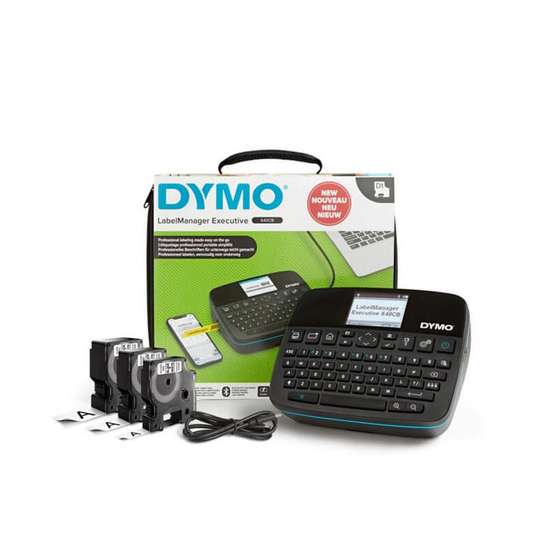 Labelmaskine DYMO 640CB 6-24 mm Value Pack Qwerty