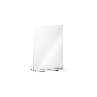 Brochuredisplay Twin A6 klar T-form t/bord