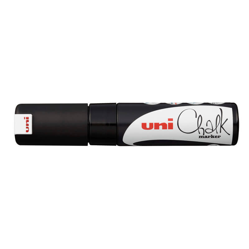 Chalk marker Uni PWE-8K t/vindue, glas, 8mm sort