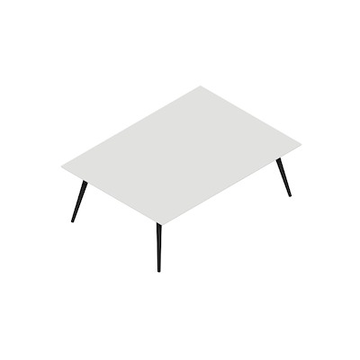 Konferencebord Dencon XL 1915 220x160 HPL hvid/sort