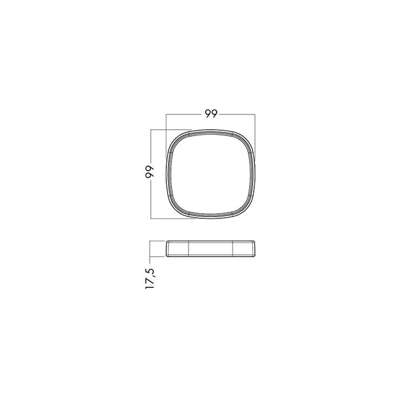 Lampe Luxo Trace assym. grå m. bordfod