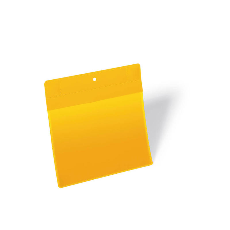 Lagerlomme m. supermagnet A5 tvær gul pk./10