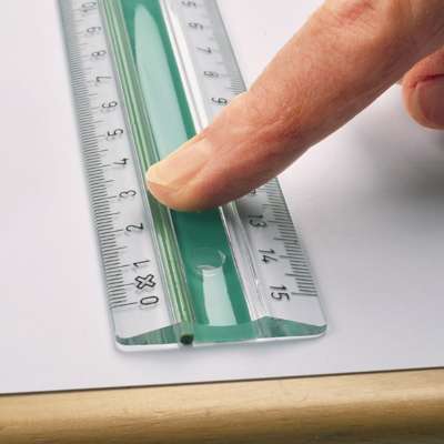 Lineal plast m/gummiskinne LINEX 50cm S50