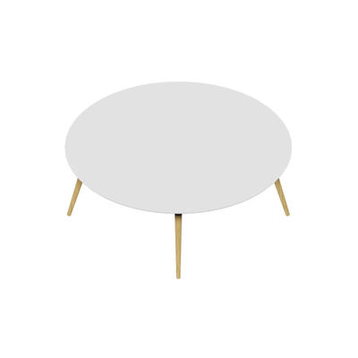 Konferencebord Dencon XL 1901 Ø200 HPL hvid/eg