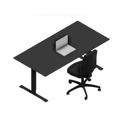 Hæve-sænkebord Dencon X1798 1800x900 sort stel antr. lam pl