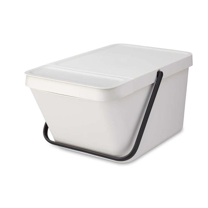 Affaldsspand med låg Brabantia Sort & Go Lysegrå 20L