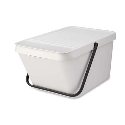 Affaldsspand med låg Brabantia Sort & Go Lysegrå 20L