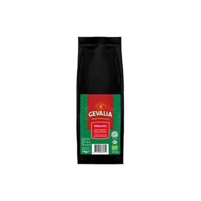 Kaffe Gevalia hele bønner 1kg Økologisk 8kg/krt