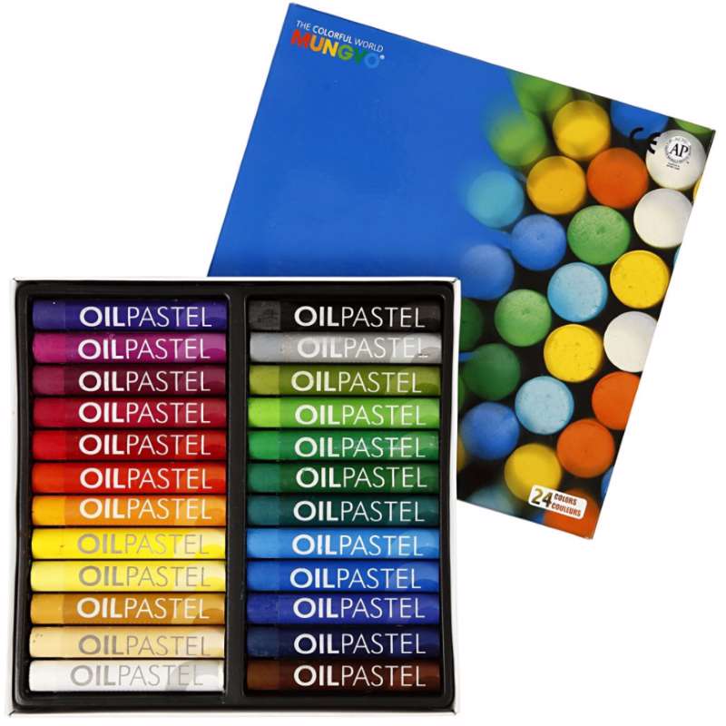 Farve Creas oliepastel L:7 cm tykkelse 11mm ass. farver /24