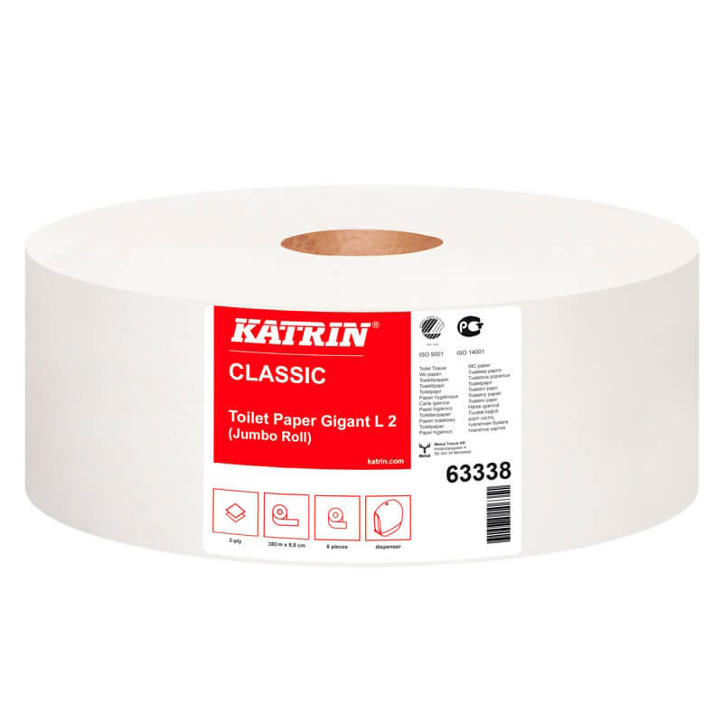 Toiletpapir Katrin Gigant 2-lags 380m pk./6