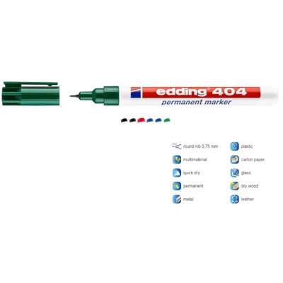 Marker Edding 404 0,75mm grøn