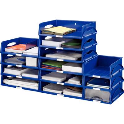 Brevbakke Leitz Sorty Jumbo blå 47x11x35.5 cm