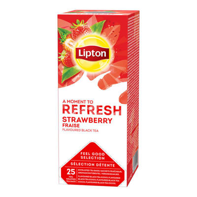 Te Lipton Jordbær 25breve/pak (enkelt pakke)