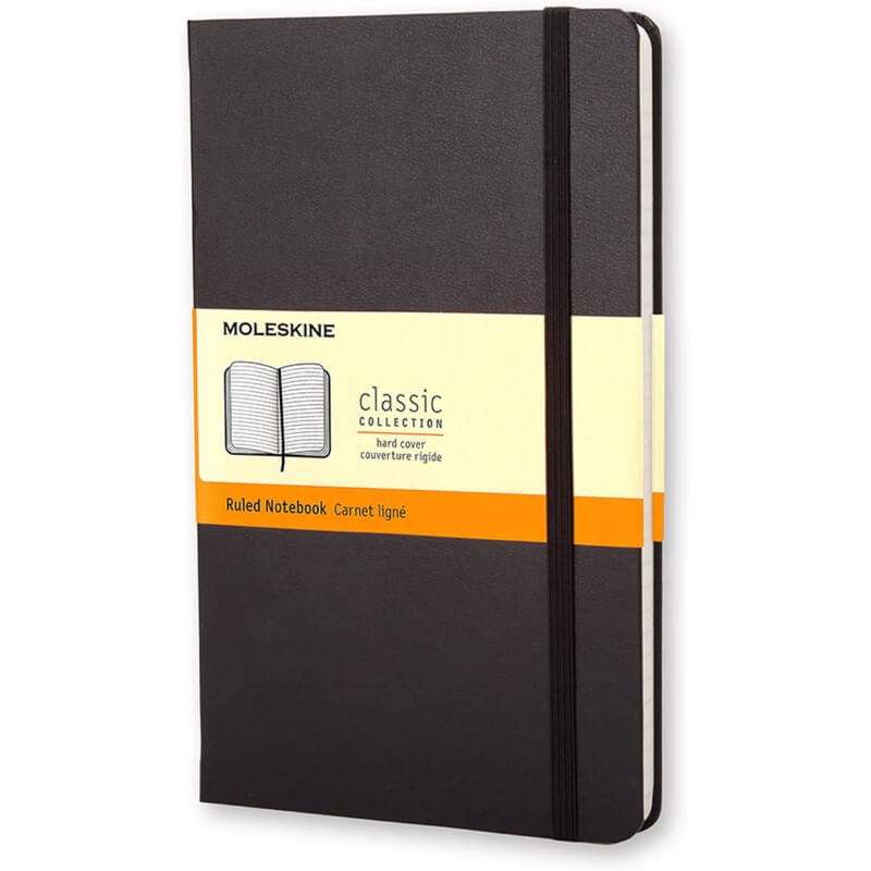 Notesbog Moleskine Classic hard lin. L 13x21cm sort