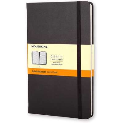 Notesbog Moleskine Classic hard lin. L 13x21cm sort