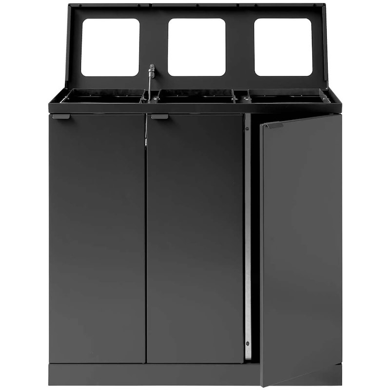 Affaldssystem affaldssortering Bica 868 3x65L m/hjul grå