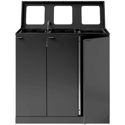 Affaldssystem affaldssortering Bica 868 3x65L m/hjul grå