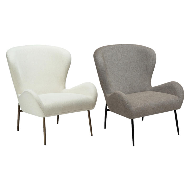 Loungestol Glam lav bouclé stof