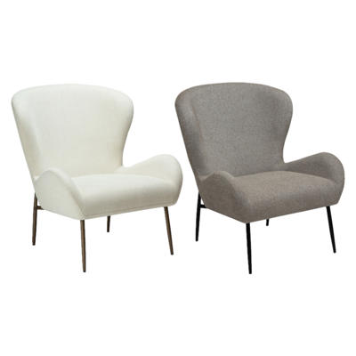 Loungestol Glam lav bouclé stof