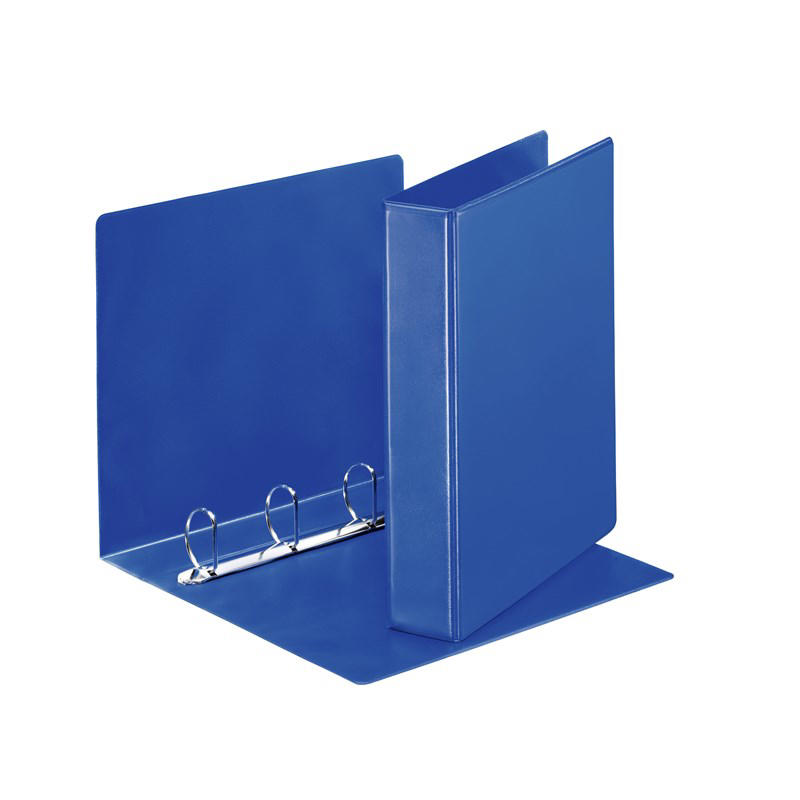 Panoramabind Esselte A4+ 40mm 4 D-ringe 2 lommer blå