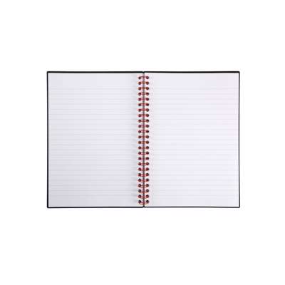 Notesbog Oxford Black n´Red A5 lin PP spiral 70 blade