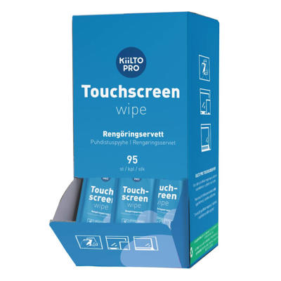 Desinfektion Kiilto Wipes t/touchscreen m/IPA enk.pk 95 stk.
