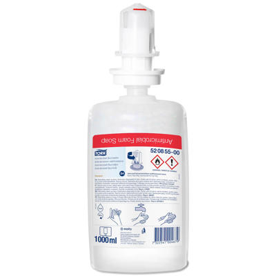 Skumsæbe Tork Premium S4 antimikrob 250855 6stk/pk