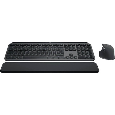 Tastatur + mus Logitech MX Key S Combo Wireless Desktop grå