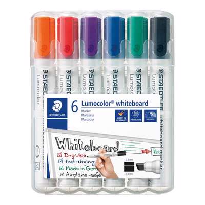 Whiteboard marker Staedtler Lumocolor 351BWP-6 ass skrå