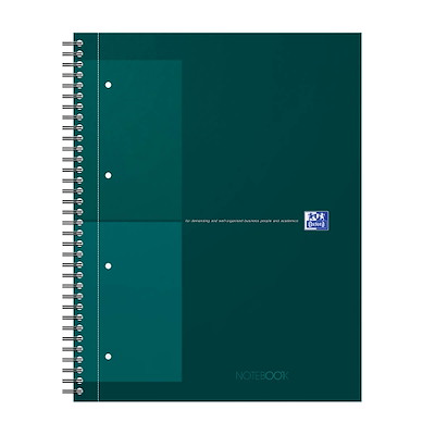 Notesbog Oxford International A4+ kvadreret 80 blade grøn