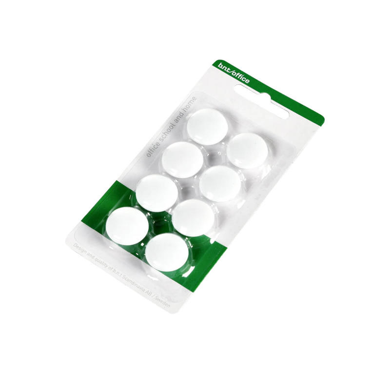 Magneter BNT hvid Ø20mm blister 8stk/pak