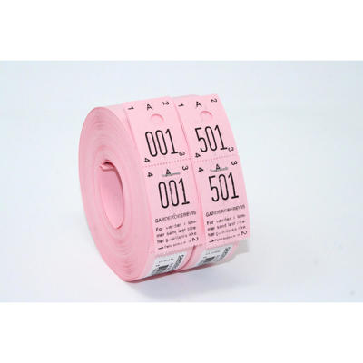 Garderobenumre rosa 2-delt 48 2x500stk