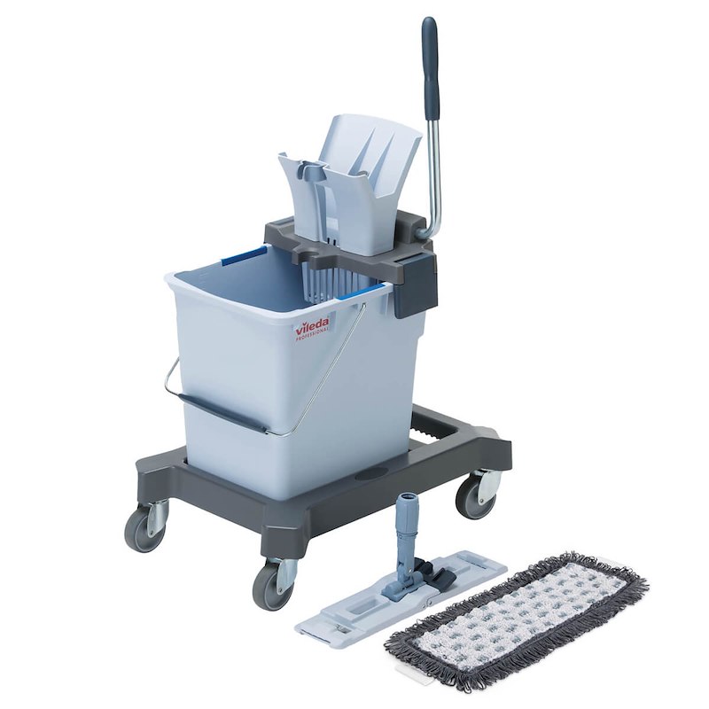 Rengøringsvognsæt m/ 25 liter spand presse og moppe