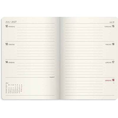 Forma Deluxe A6 ugekalender 2027 Mayland tværf. grøn