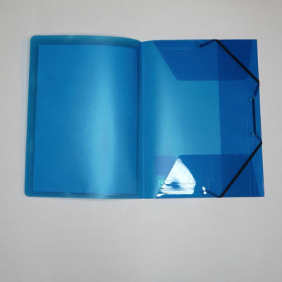 Plastmappe PP ELBA A4 koboltblå m/3 klapper & elastik