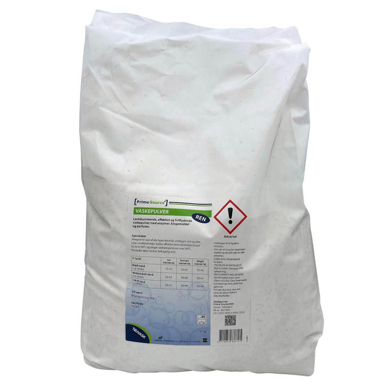 Vaskepulver PrimeSource Ren m/parf. optisk hvidt 10kg