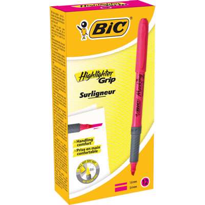 Tekstmarker Bic brite liner Grip pink