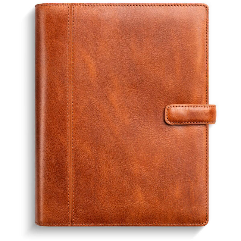 System A5 ugekalender højformat brun skind 2026