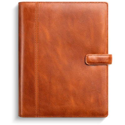 System A5 ugekalender højformat brun skind 2026