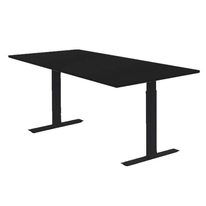 Hæve/sænke bord Fumac Square 180x80 sort lam/sort stel