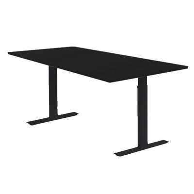 Hæve/sænke bord Fumac Square 180x80 sort lam/sort stel