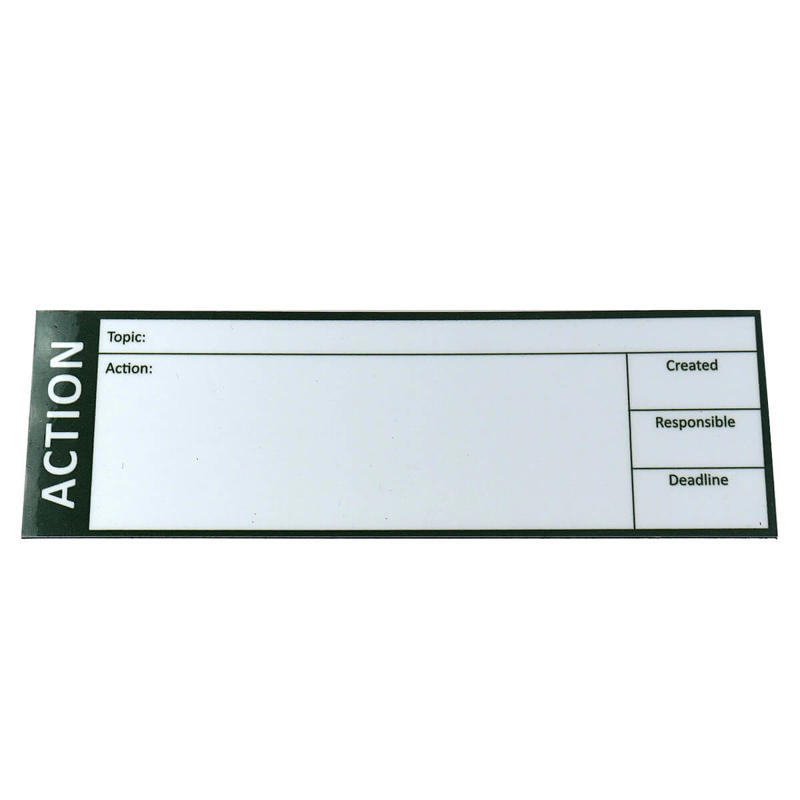 Magnet stickers Lean " Action - Created " 6x19cm grøn