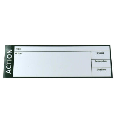 Magnet stickers Lean " Action - Created " 6x19cm grøn