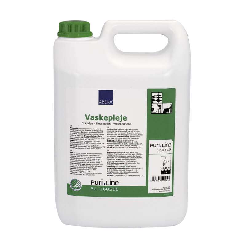 Gulvpleje sæbe Abena Puri-Line u/voks m/farve+parf. 5l