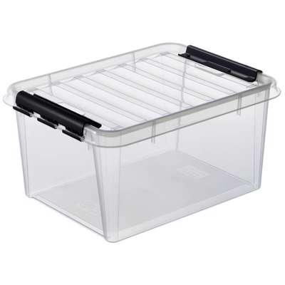 Plastkasse SmartStore Classic 15 klar 15l m/låg 40x30x19cm