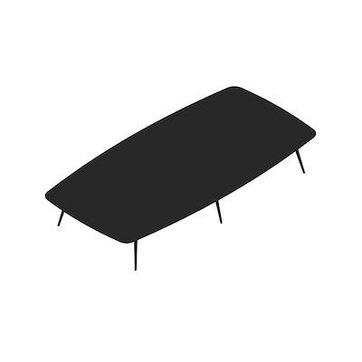 Konferencebord Dencon XL 1906 480x240 HPL sort/sort