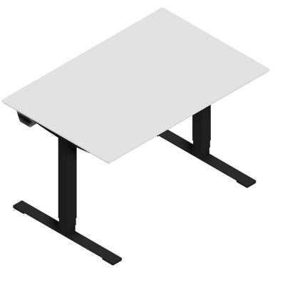 Hæve-sænkebord Dencon 03501 1200x800 sort stel hvid lam pl