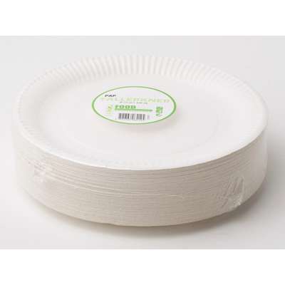 Tallerken middag pap Ø23cm 100stk/pak